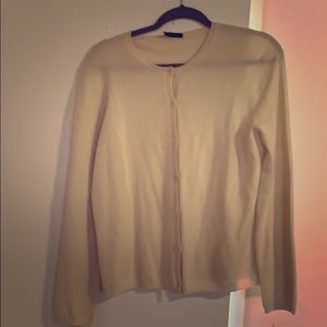 Cream Italian Manrico cashmere sweater (Medium)